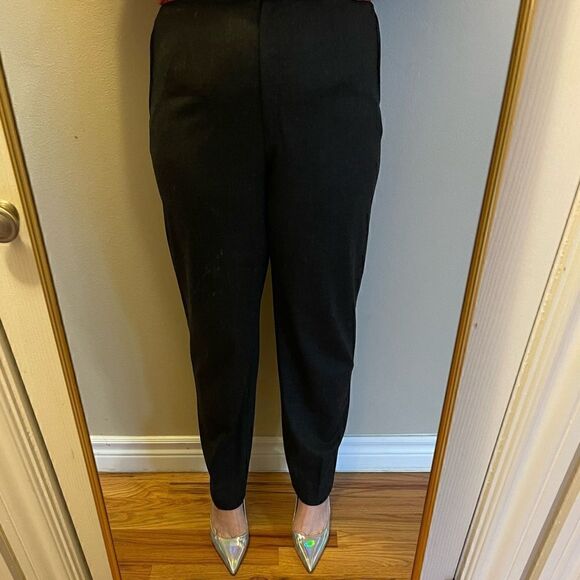 Piazza Sempione Straight Leg Zip Pocket Wool Pants Gray 10 - Picture 2 of 6